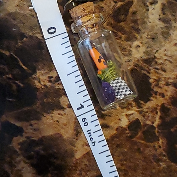 Voodoo Doll Worry Doll Amethyst Wish Bottle Spell Charm Necklace Handmade - Picture 5 of 6